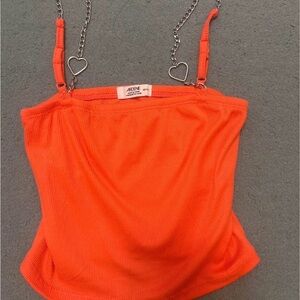 Ardene Orange Chain Strap Women's Top